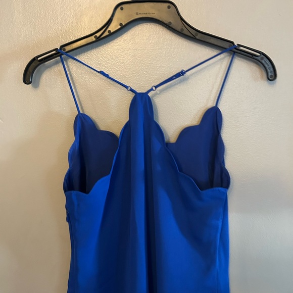 J. Crew Factory Dress - Royal Blue Scalloped Sleeveless Mini Length - Picture 7 of 10